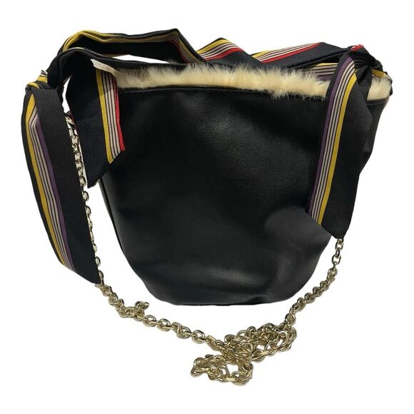 Zara Faux Leather Shearling Chain Purse - Picture 1 of 11